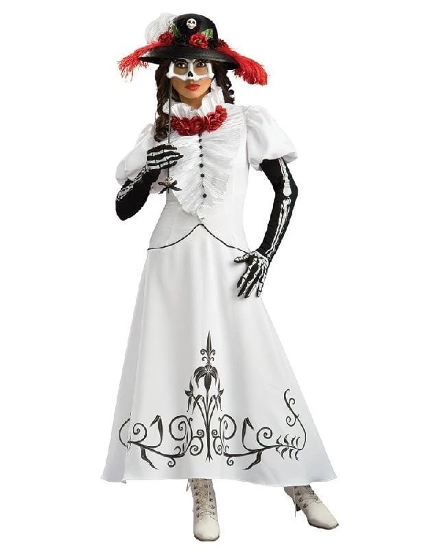 Rubies Skeleton Bride Collector's Edition Adult Costume Womens 3 Rubies Skeleton Bride Collector's Edition Adult Costume Womens