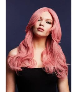 Smiffys Nicole Wig Ash Pink Heat Resistant Accessory Wig Womens