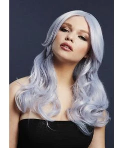Smiffys Nicole Silver Lilac Heat Resistant Accessory Wig Womens