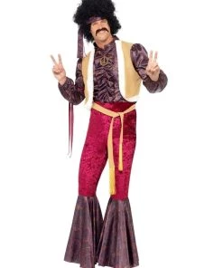 Smiffys Mens 70's Psychedelic Rocker Costume Purple