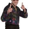 Amscan Mens Disco 70s Men's Shiny Metallic Shirt