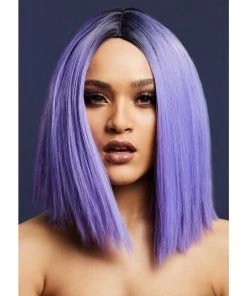 Smiffys Womens Kylie Violet Heat Resistant Accessory Wig