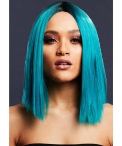 Smiffys Kylie Teal Heat Resistant Accessory Wig
