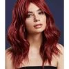 Smiffys Womens Ashley Ruby Red Heat Resistant Accessory Wig 2 Smiffys Womens Ashley Ruby Red Heat Resistant Accessory Wig