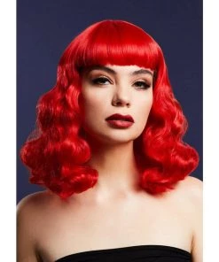 Smiffys Bettie Red Heat Resistant Accessory Wig