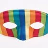 Rubies Rainbow Striped Half Mask For Adults