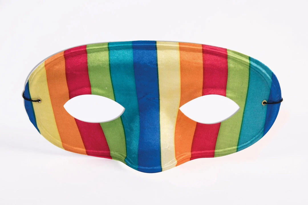 Rubies Rainbow Striped Half Mask For Adults 3 Rubies Rainbow Striped Half Mask For Adults
