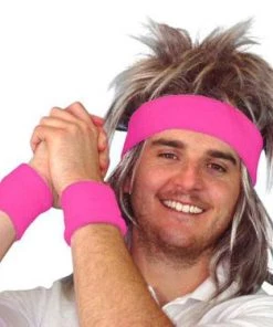 Carnival Products Tennis 80's Costume Headbands And Wristband Sets Womens