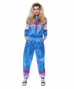 Karnival Costumes 80s Shell Suit Tracksuit Costume For Women Womens