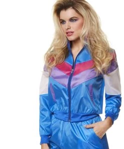 Karnival Costumes 80s Shell Suit Tracksuit Costume For Women Womens