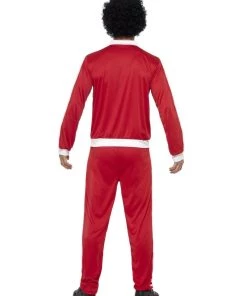 Smiffys 80s Tracksuit Scouser Red & White