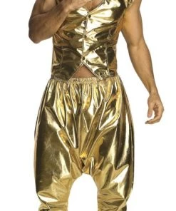 Rubie's Rapper 80s 90s Gold Parachute Pants Mens