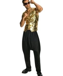 Rubie's Mens Rapper 80s 90s Gold Vest