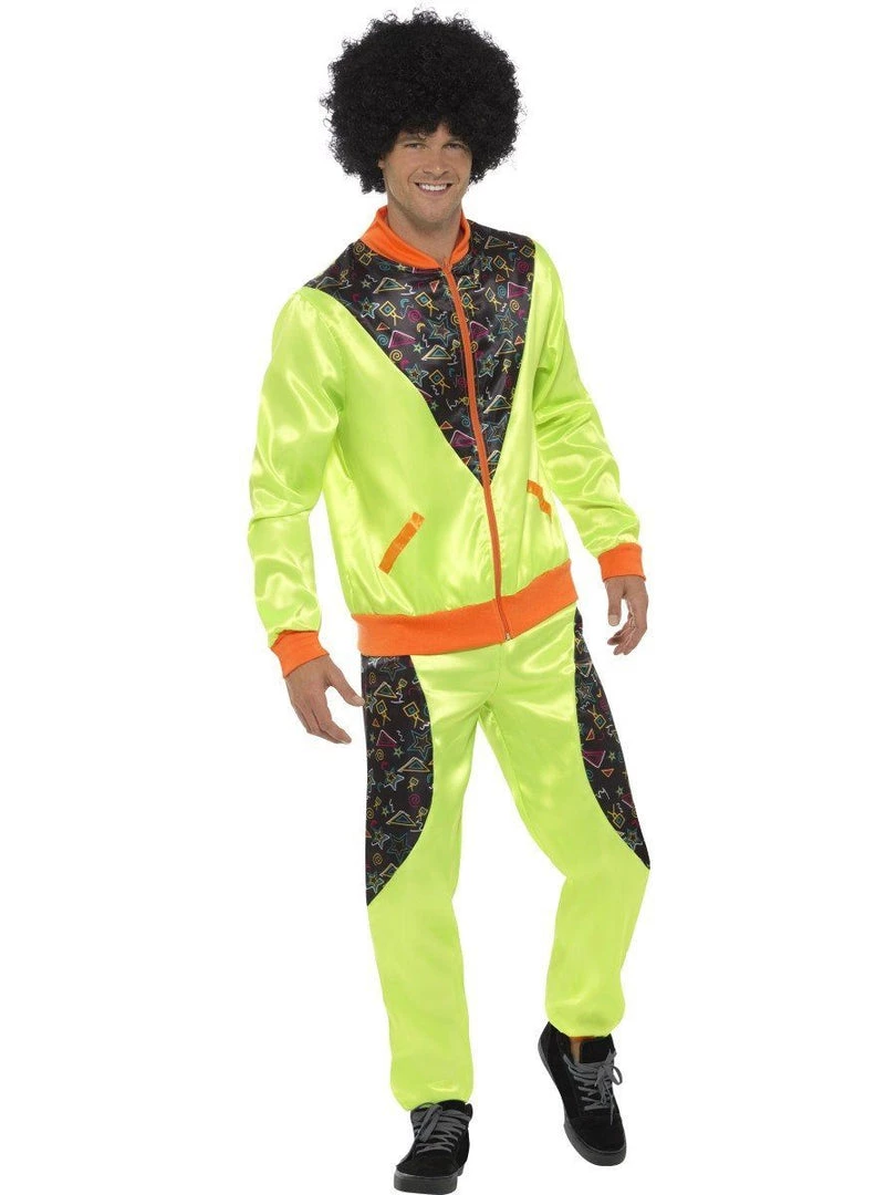 Smiffy's Retro 80s Fluoro Mens Breakdance Tracksuit Costume 5 Smiffy's Retro 80s Fluoro Mens Breakdance Tracksuit Costume