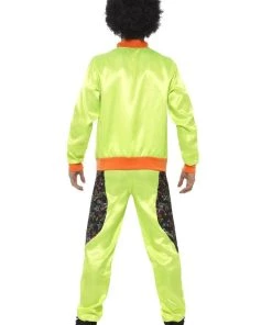 Smiffy's Retro 80s Fluoro Mens Breakdance Tracksuit Costume