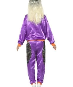 Smiffy's Retro 80s Fluoro Womens Breakdance Tracksuit Costume