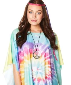 Karnival Costumes 60s 70s Hippie Poncho Womens