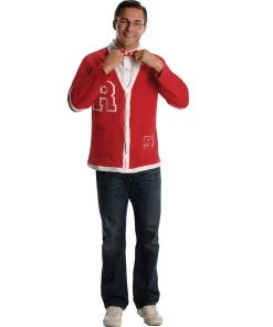Rubies Red Letterman Sports Jacket Men's 1950's Costume Mens