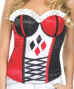 Rubies Womens Harley Quinn Corset For Women