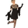 Rubies Charleston Gold Flapper Women's 1920's Costume Womens 2 Rubies Charleston Gold Flapper Women's 1920's Costume Womens