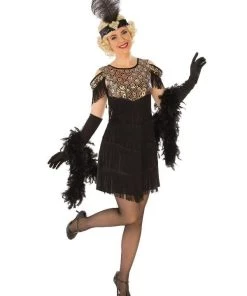 Rubies Charleston Gold Flapper Women's 1920's Costume Womens