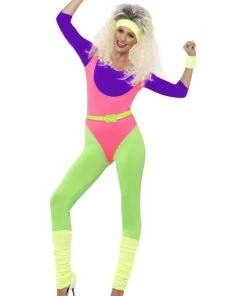 Smiffy's Womens Aerobics Work Out 80's Women's Costume