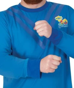 Rubie's Anthony Blue Wiggles Deluxe 30th Anniversary Costume Top For Adults Womens