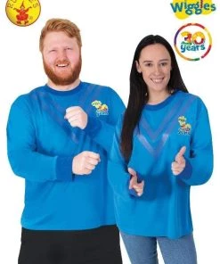 Rubie's Anthony Blue Wiggles Deluxe 30th Anniversary Costume Top For Adults Womens