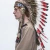 Interalia Womens Indian Authentic Native American Headdress With Red Feathers 2 Interalia Womens Indian Authentic Native American Headdress With Red Feathers
