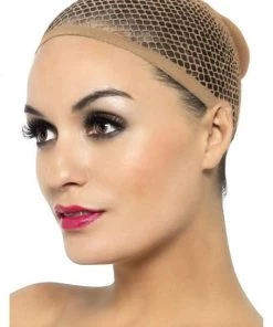 Smiffy's Beige Stretch Mesh Wig Cap Womens