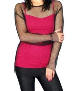 Carnival Products Buy Costumes Punk Pop-star 1980's Fishnet Shirts Fancy Dress