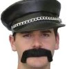 Carnival Products Merv Black Handlebar Moustache Costume Stick-on Mo Mens
