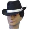 Carnival Products Mens Gangster Black Satin Costume 1920s Fedora Hat