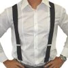 Carnival Products Black Unisex Men Women Braces Adult Suspenders Womens