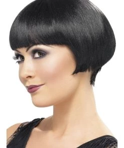 Smiffy's Flapper Bob Wig 20s Black Gangster 1920s Costume Fancy Dress Hair