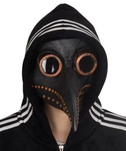 Carnival Products Black And Bronze Plague Doctor Latex Mask Buy Costumes