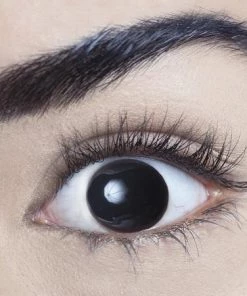 Interalia Womens Blind Black Contact Lenses 1 Day Disposable Single Use