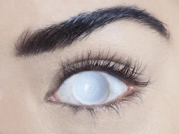 Interalia Blind White 1 Day Halloween Contact Lenses 3 Interalia Blind White 1 Day Halloween Contact Lenses