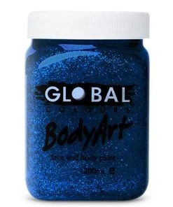 Global Colours Buy Costumes Blue Glitter Body And Face Paint