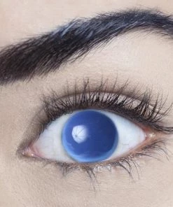 Interalia Blue Blind Eyes Coloured Halloween Contact Lens 1 Day Single Use Womens