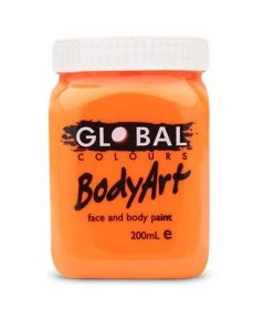 Global Colours Bright Orange Body And Face Paint Buy Costumes