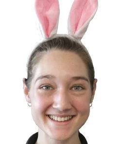 Sweidas Kids Bunny Costume Ears Plush White And Pink