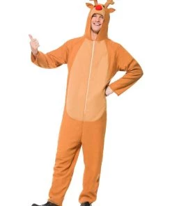 Smiffy's Reindeer Christmas Adult Onesie Costume