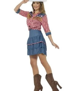 Smiffy's Country And Western Rodeo Doll Cowgirl Adult Costume Womens