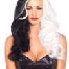 Leg Avenue Cruella De Vil Wig Two Tone Long Wavy Villain Wig