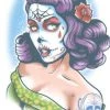Tinsley Transfers Lolita Day Of The Dead Temporary Tattoo