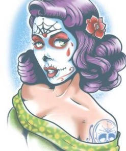 Tinsley Transfers Lolita Day Of The Dead Temporary Tattoo