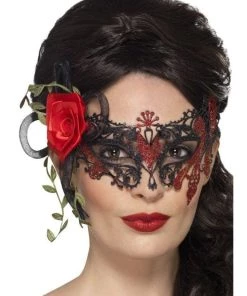 Smiffy's Day Of The Dead Metal Filigree Mask Womens