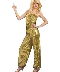 Rubie's Womens Disco Diva 70s Solid Gold Women's Jumpsuit3