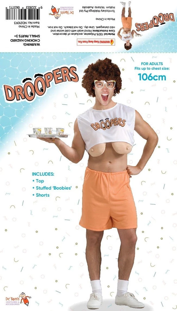 Tomfoolery Droopers Boobs Adult Costume 4 Tomfoolery Droopers Boobs Adult Costume